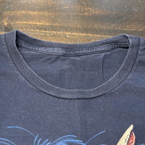 Vintage Short Sleeve Patriotic Graphic T-Shirt with Cat and Eagle - Picture 6 of 11